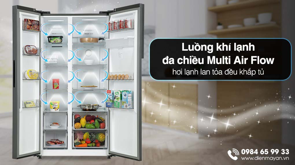 Tủ Lạnh Toshiba Inverter 596 Lít Side By Side GR-RS775WI-PMV(06)-MG - công nghệ làm lạnh